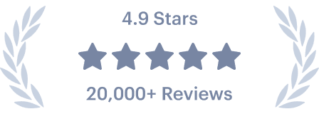 4.9 star rating across 20,000+ reviews
